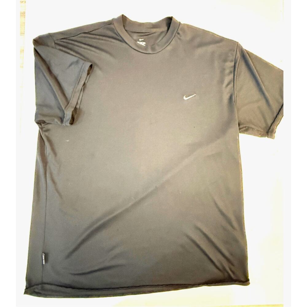 90s Nike Dri-FIT TShirt XL Black Vintage Made in USA Emb Swoosh Streetwear